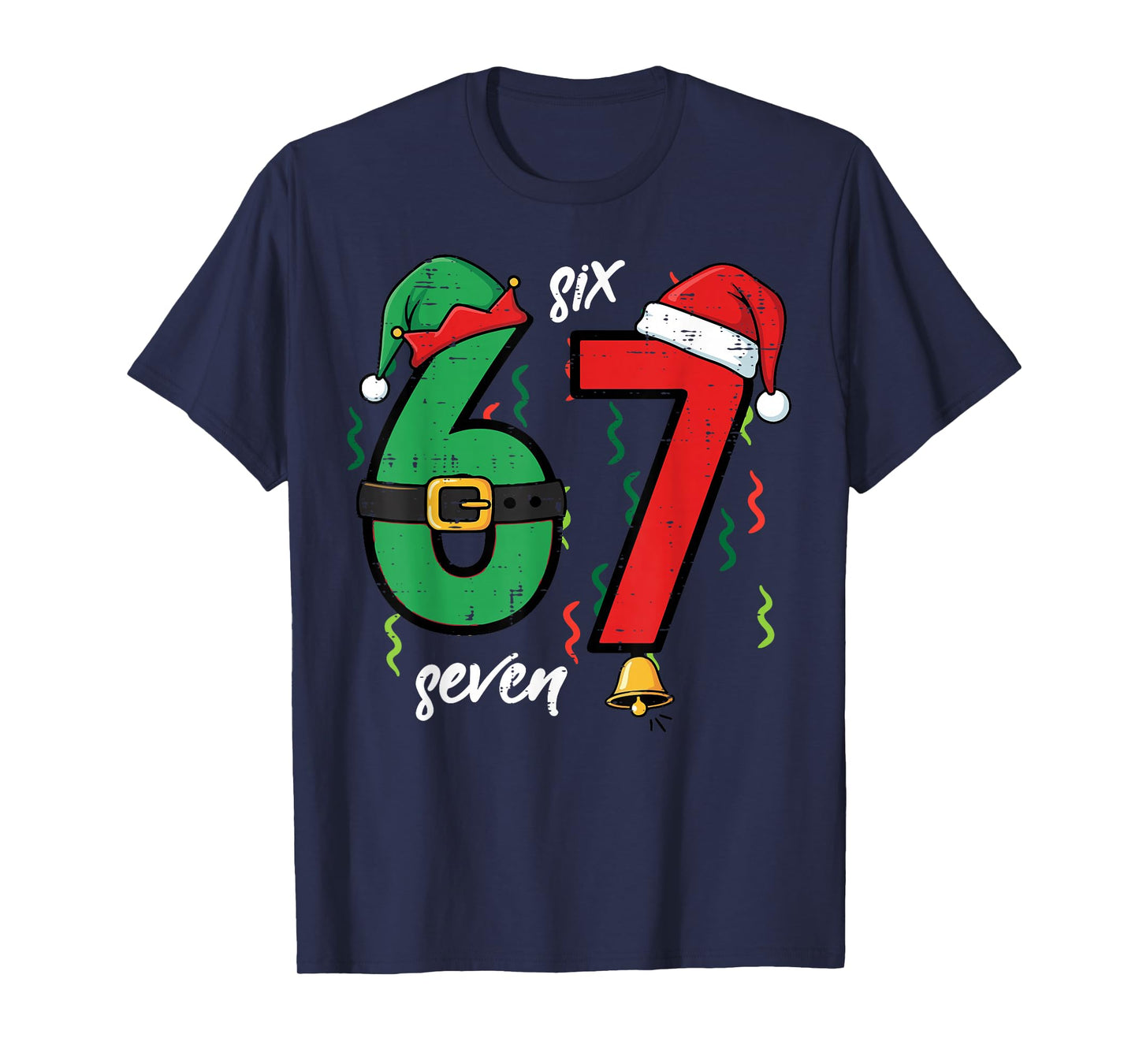 67 Christmas Funny 6 7 Meme Six Seven Xmas Boys Kids Youth T-Shirt