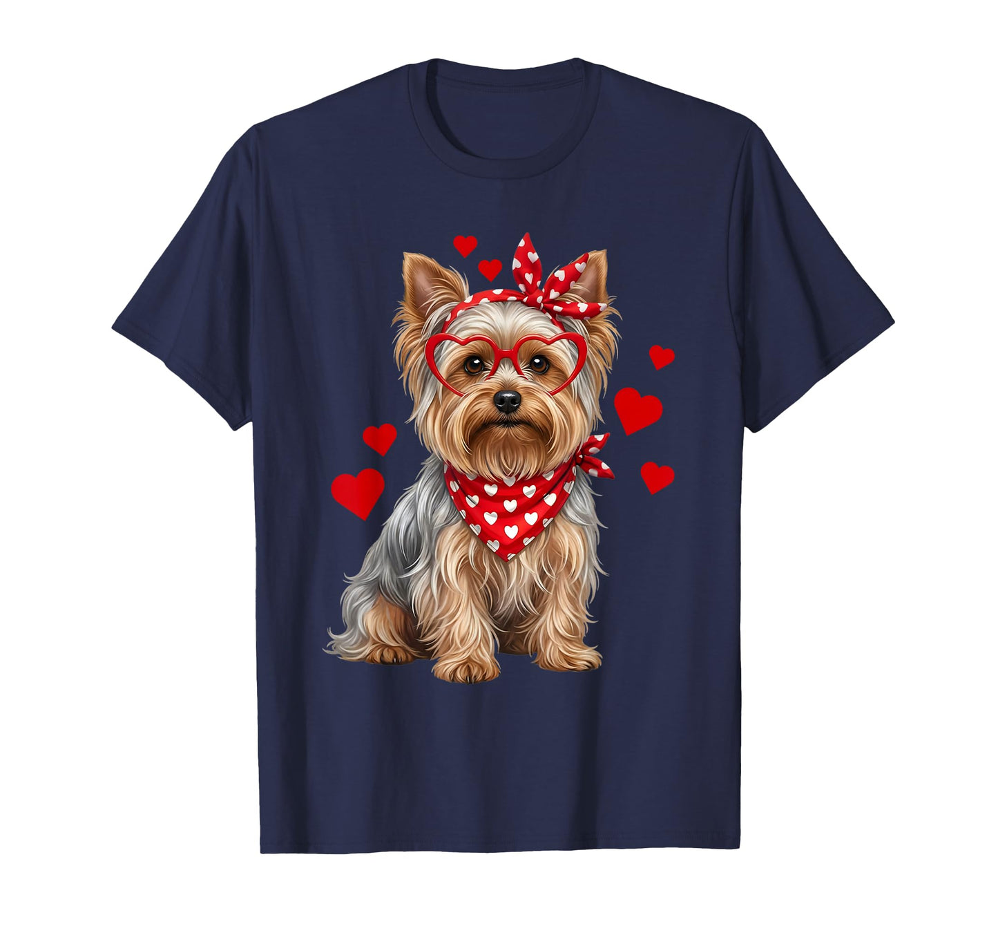 Yorkshire Terrier Valentines Day Dog Lover Heart T-Shirt
