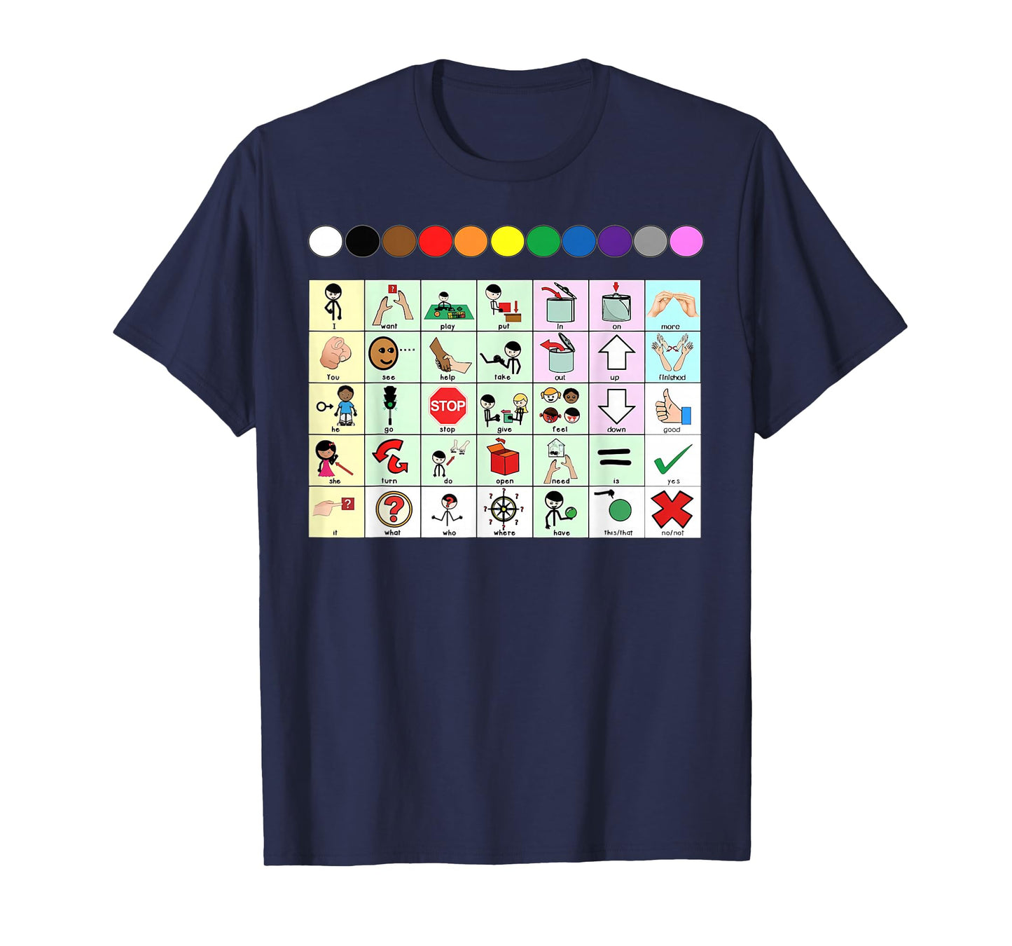 AAC Core Board Speech Pathology Speech Therapist Teacher T-Shirt