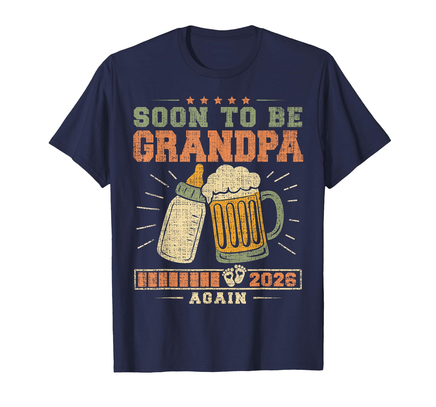 Soon to Be Grandpa Again 2026 Expecting Baby Grandfather T-Shirt