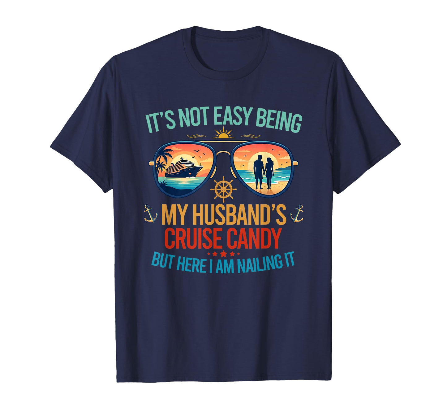 Husband and Wife Cruise Candy Funny Matching Couples T-Shirt