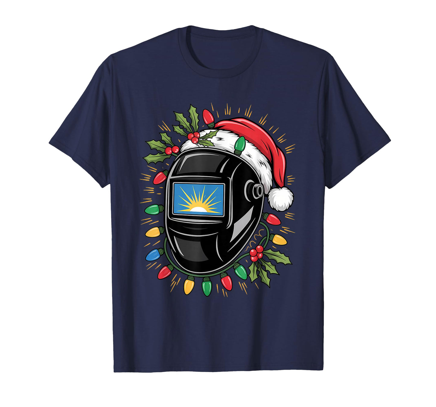 Welder Christmas Hat Funny Welding Xmas Tools T-Shirt