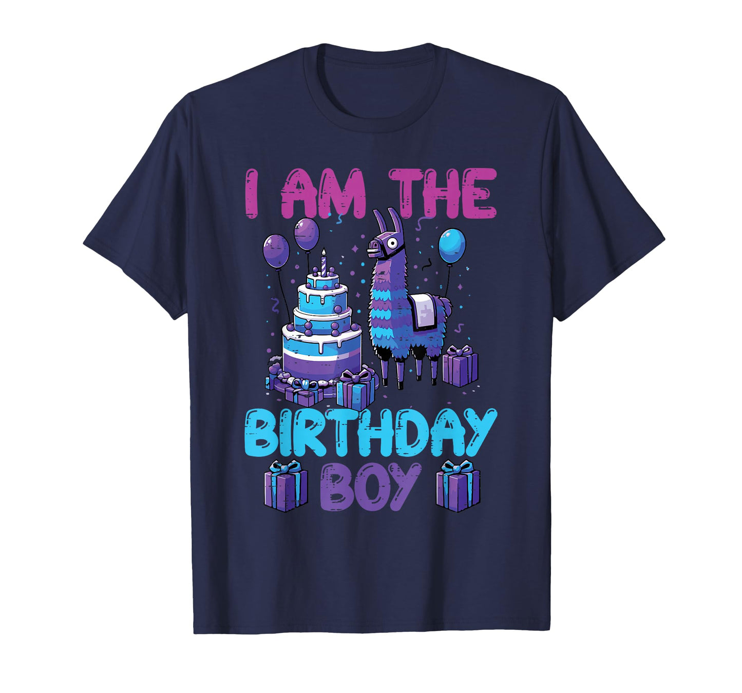 I Am The Birthday Boy Llama Pinata Bday Party Boys Kids T-Shirt