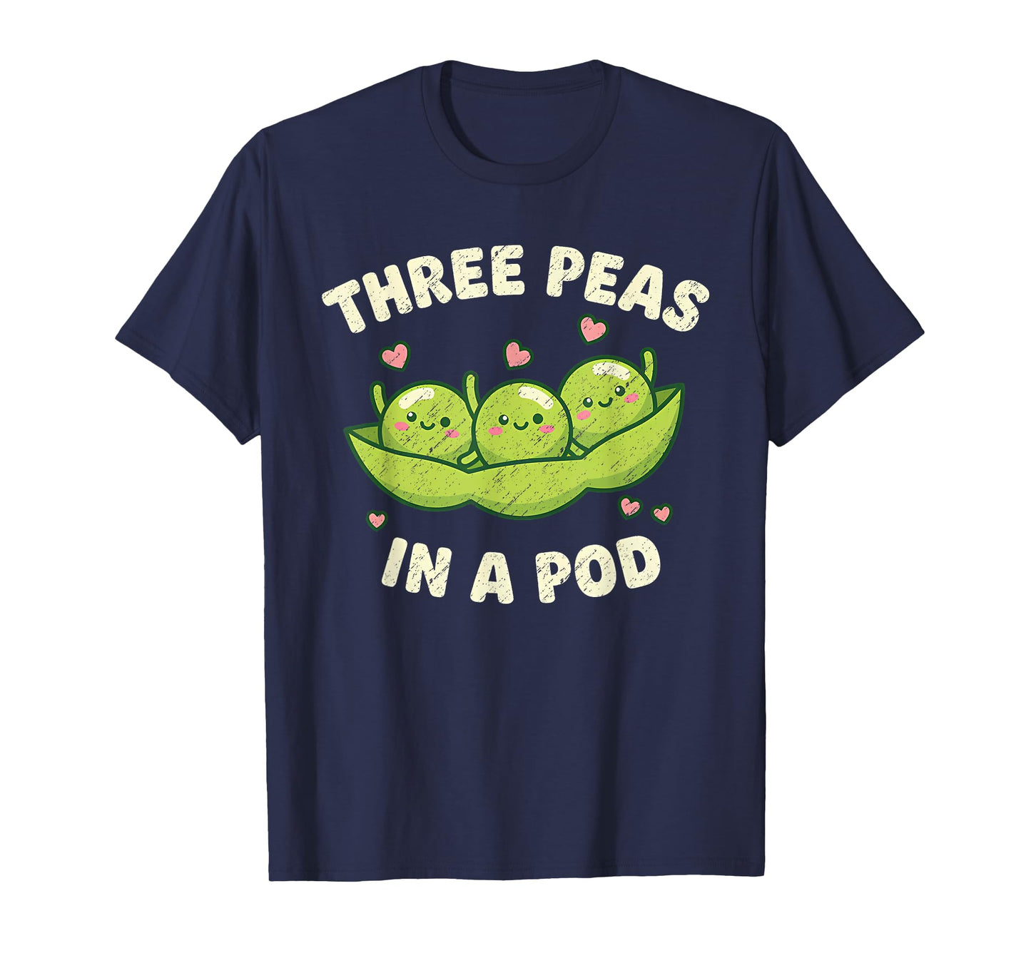 Funny Three Peas in A Pod Cute Kawaii T-Shirt