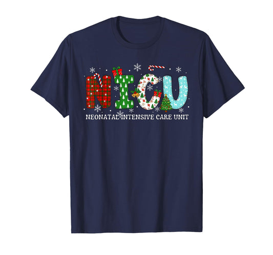 NICU Nurse Christmas Neonatal Intensive Care Unit Nursing T-Shirt