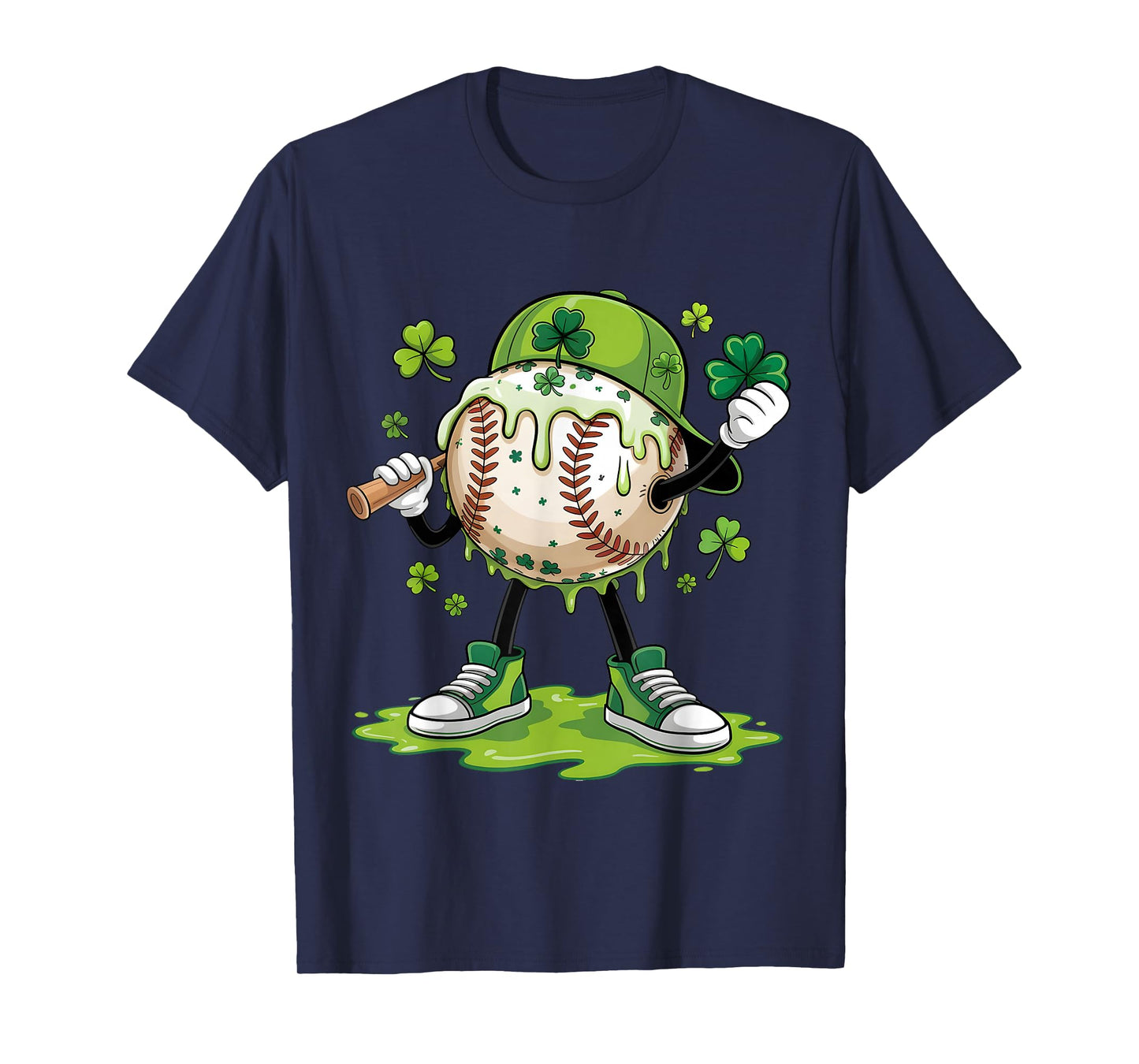 Baseball Drip St Patricks Day Boys Baseball St Patricks Day T-Shirt