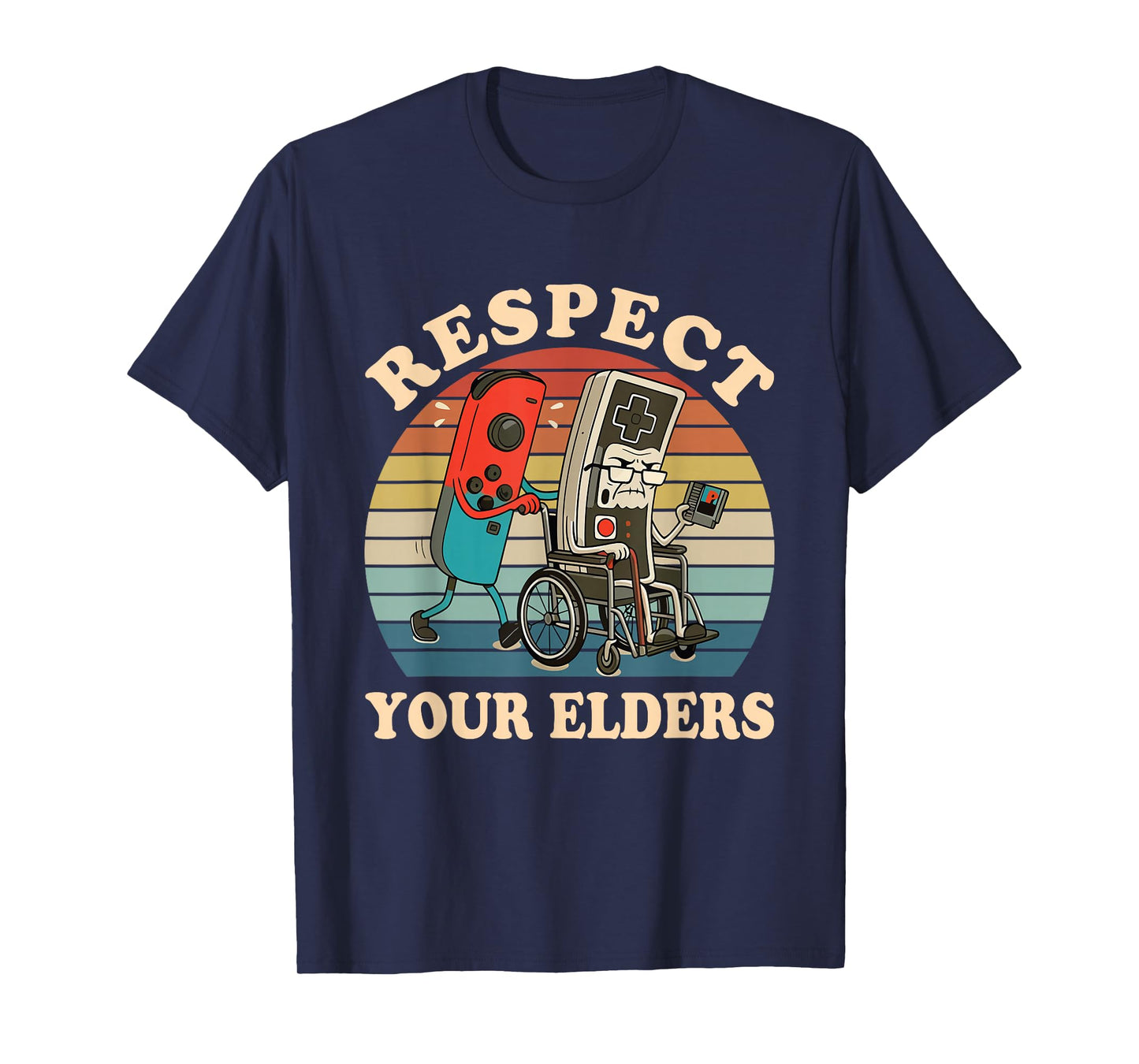 Respect Your Elders Retro Gaming Funny Gamer Controller 80s T-Shirt