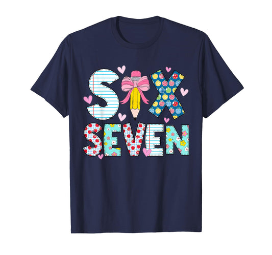 Six Seven Meme 67 Teacher Women Students Kids 6-7 Funny 6 7 T-Shirt