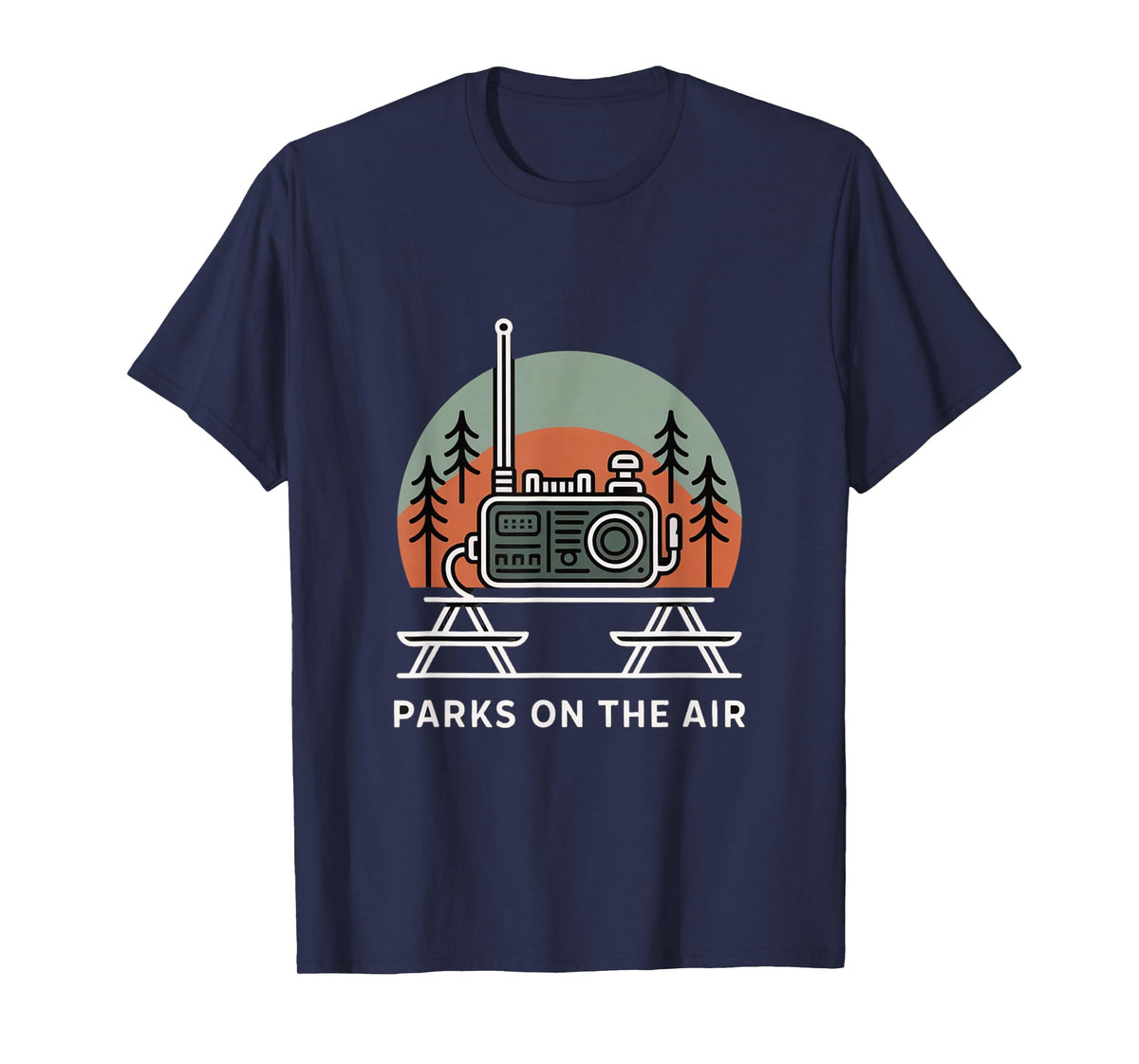 Parks On The Air Portable Ham Radio Operator Camping T-Shirt
