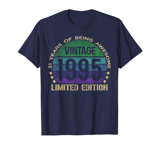 31 Year Old Gifts Vintage 1995 Limited Edition 31st Birthday T-Shirt