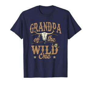 Grandpa of The Wild One Cowboy Western Rodeo Party Matching T-Shirt