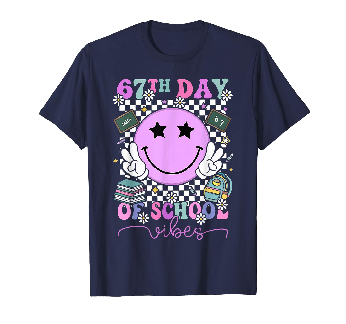 67th Days of School Funny Viral 6 7 Six Seven Meme T-Shirt