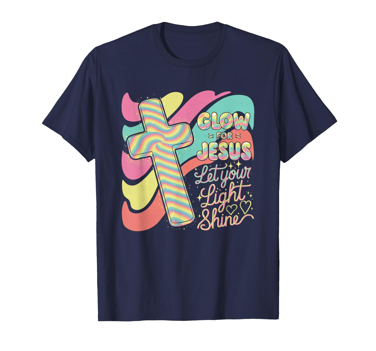 Glow for Jesus Tshirt Christian Faith Lion God Christianity T-Shirt