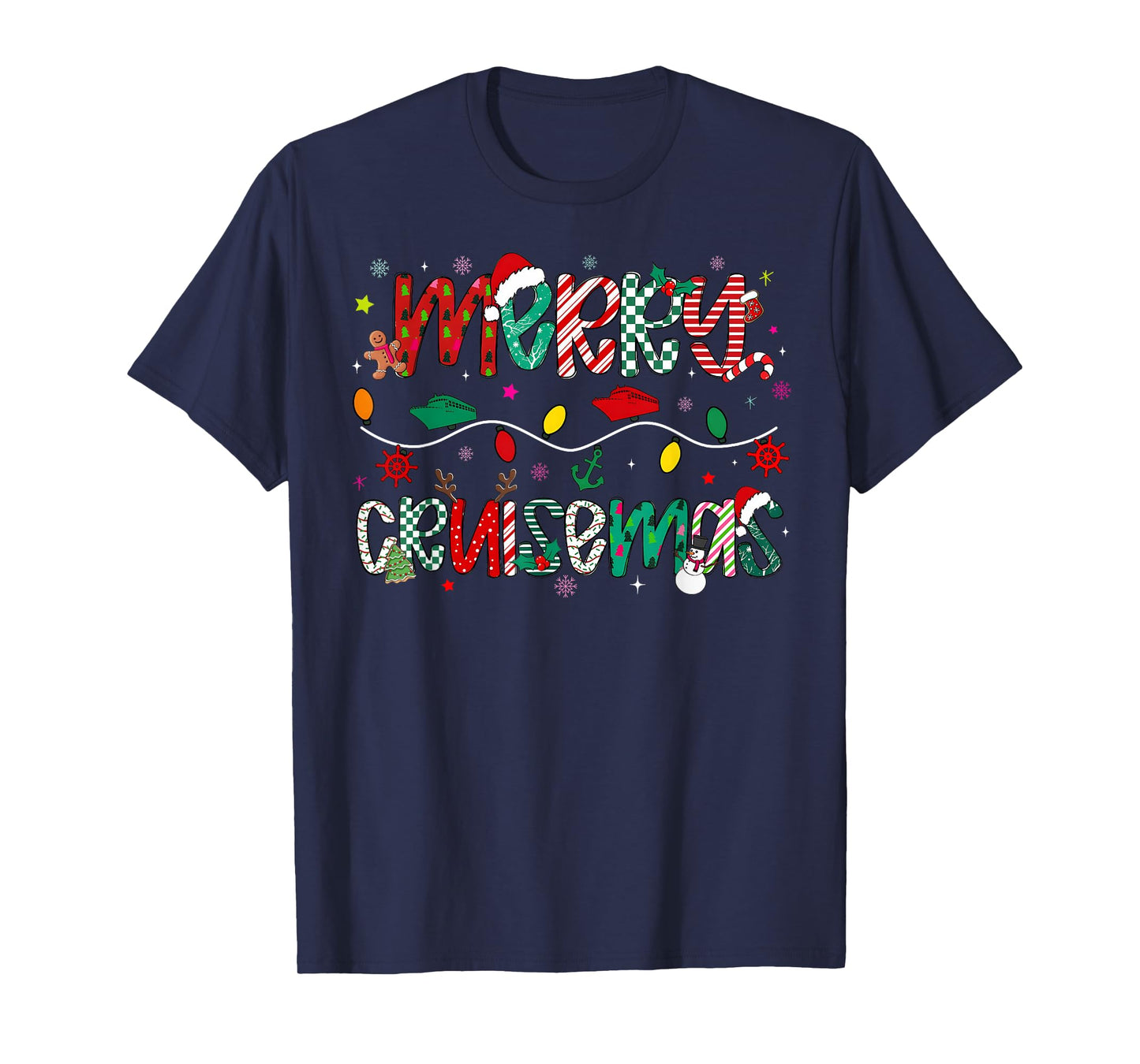 Funny Cruise Lover Merry Cruisemas Christmas Family Cruisin T-Shirt