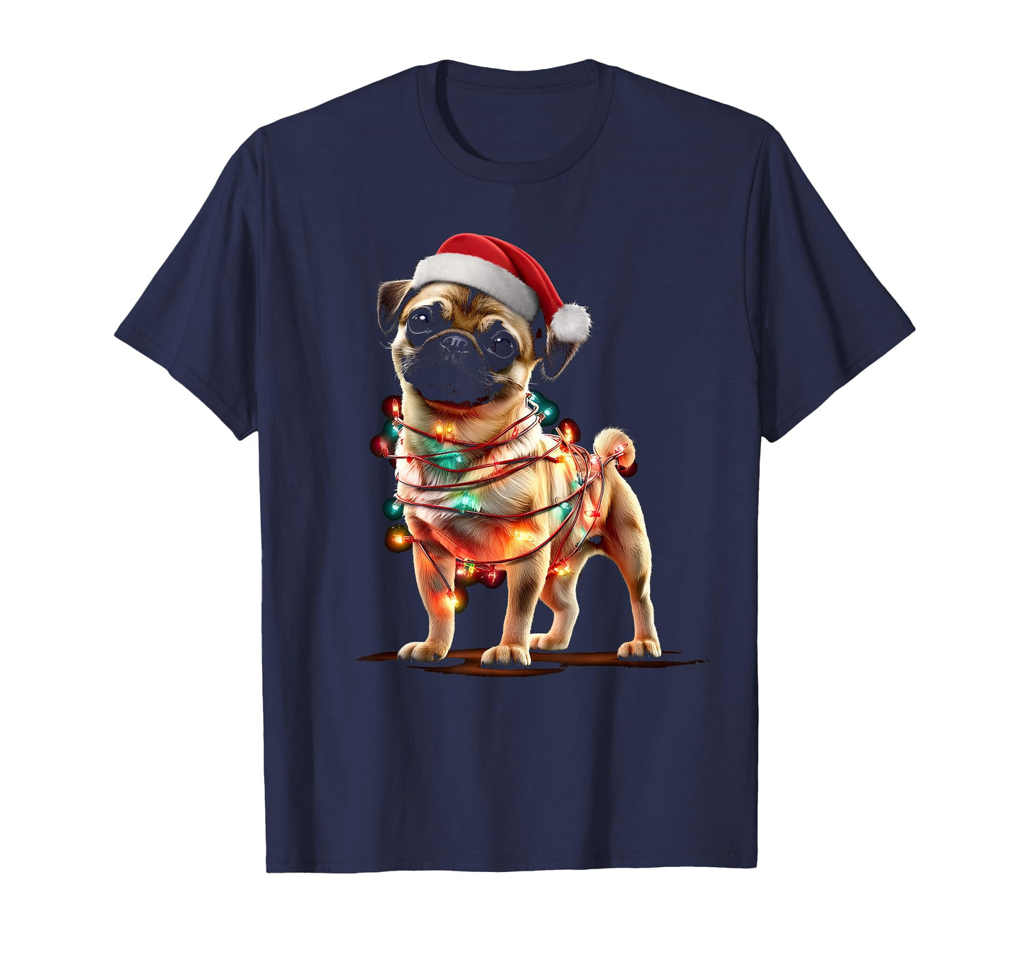 Funny Chug Christmas Graphics Dog Lights Lover T-Shirt