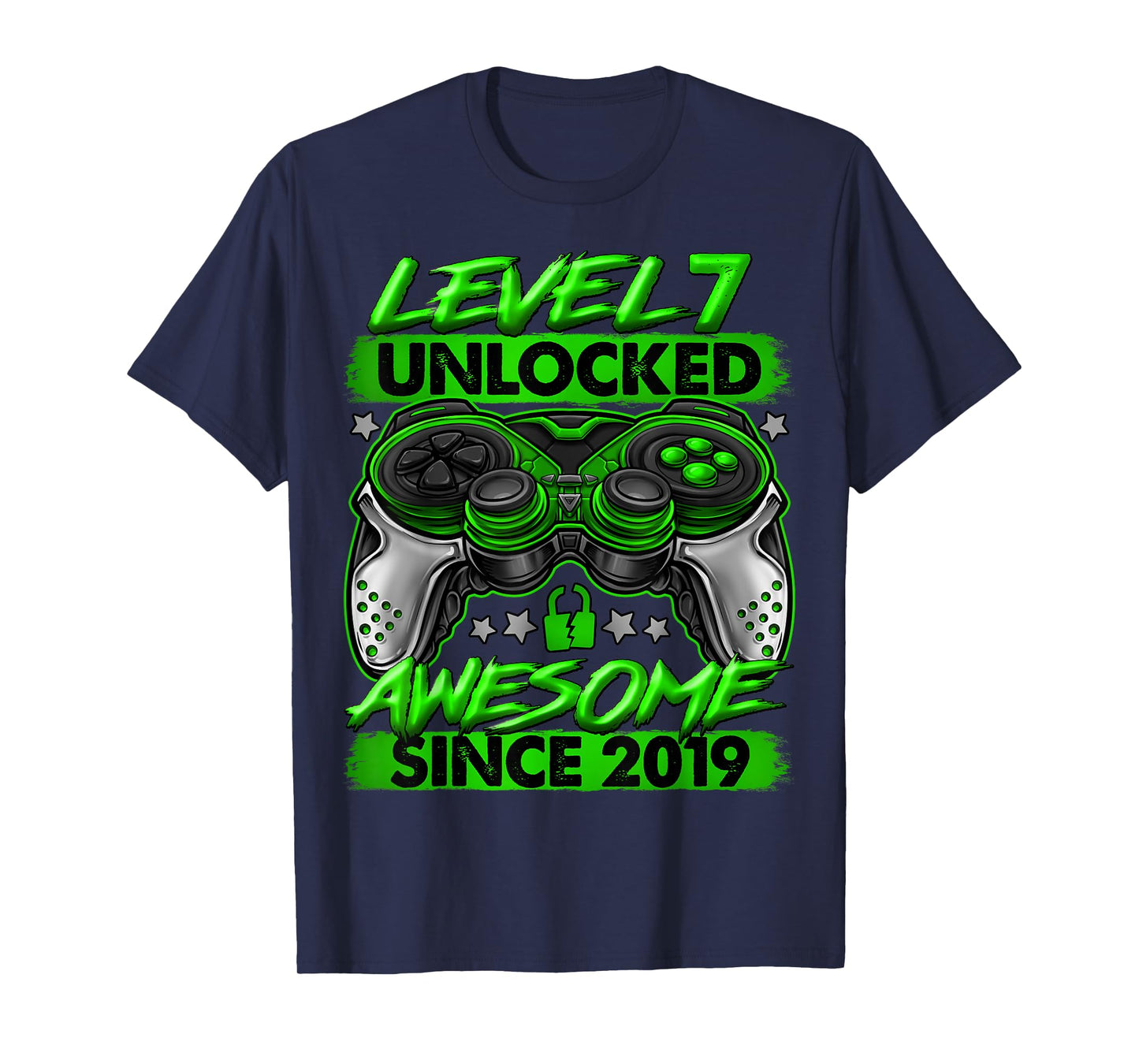 Level 7 Unlocked 7 Year Old Gifts for Boys 7th Birthday Boy T-Shirt