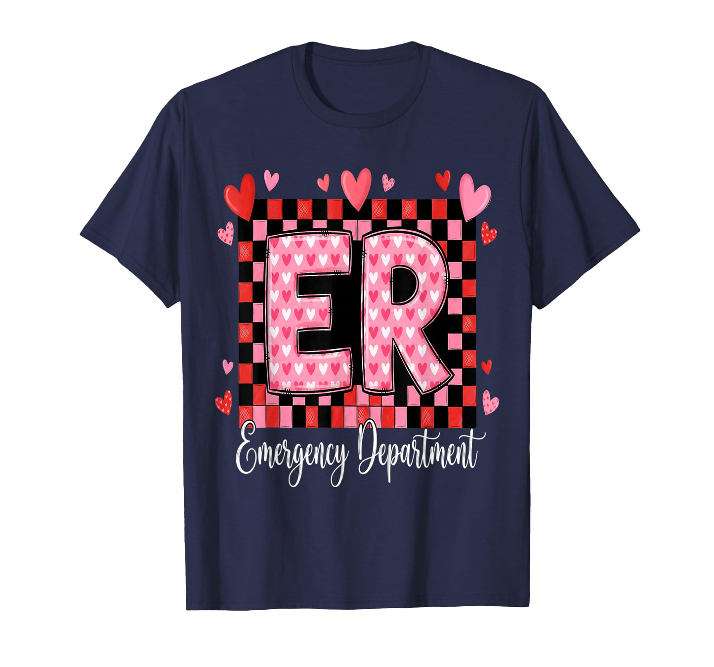Cute Emergency Department Valentine ER Valentines Nurse T-Shirt