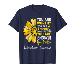Motivational Endometriosis Awareness Yellow Ribbon Endo T-Shirt