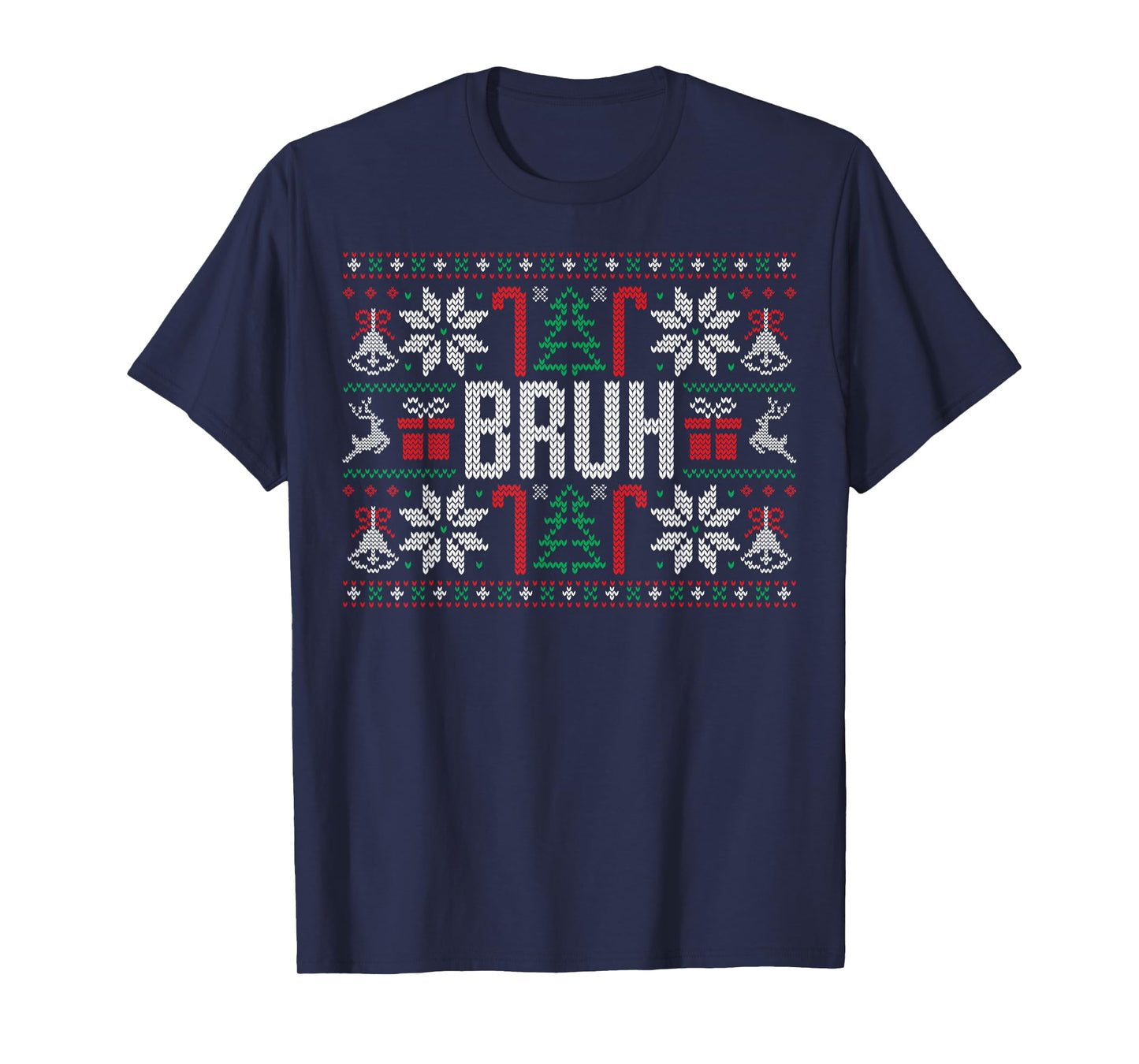 Bruh Funny Ugly Christmas Teens Boys Kids Xmas Pajamas T-Shirt