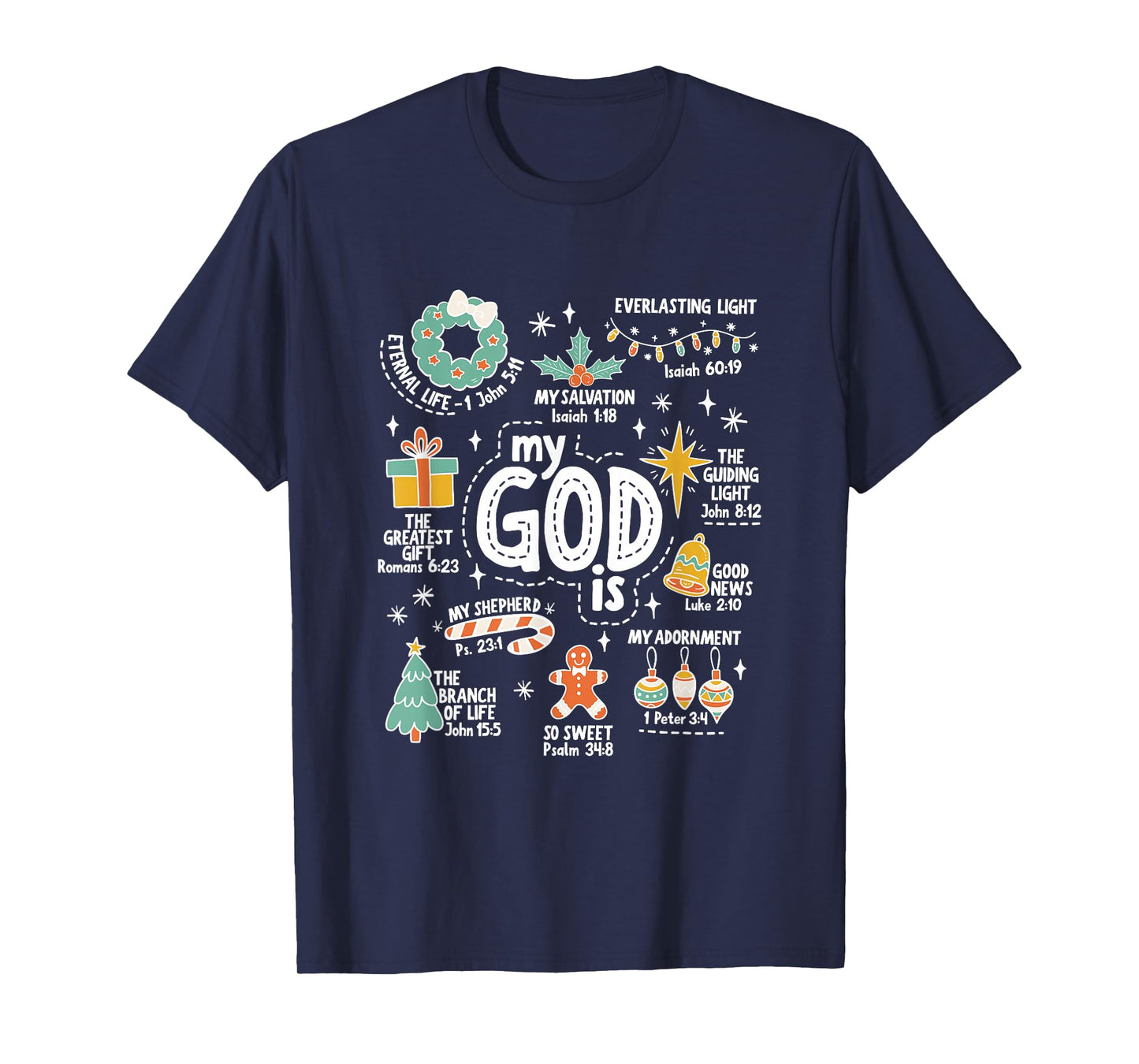My God is Christmas Jesus is The Reason Faith Christian Xmas T-Shirt