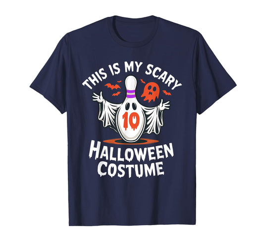 This is My Scary Halloween Costume Bowling Ghost Pin 10 T-Shirt