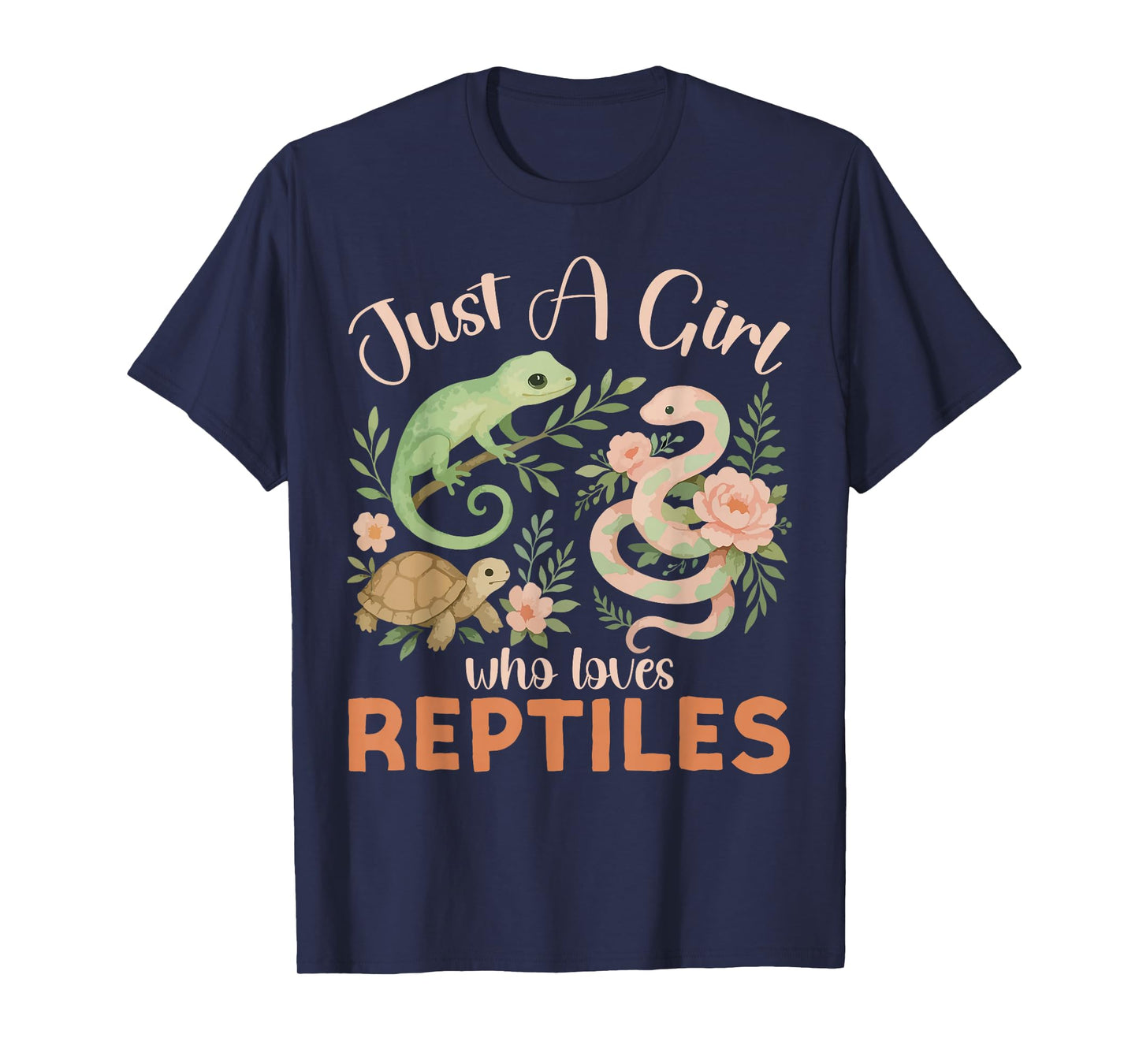 Reptile Lizard Snake Just A Girl Who Loves Reptiles T-Shirt