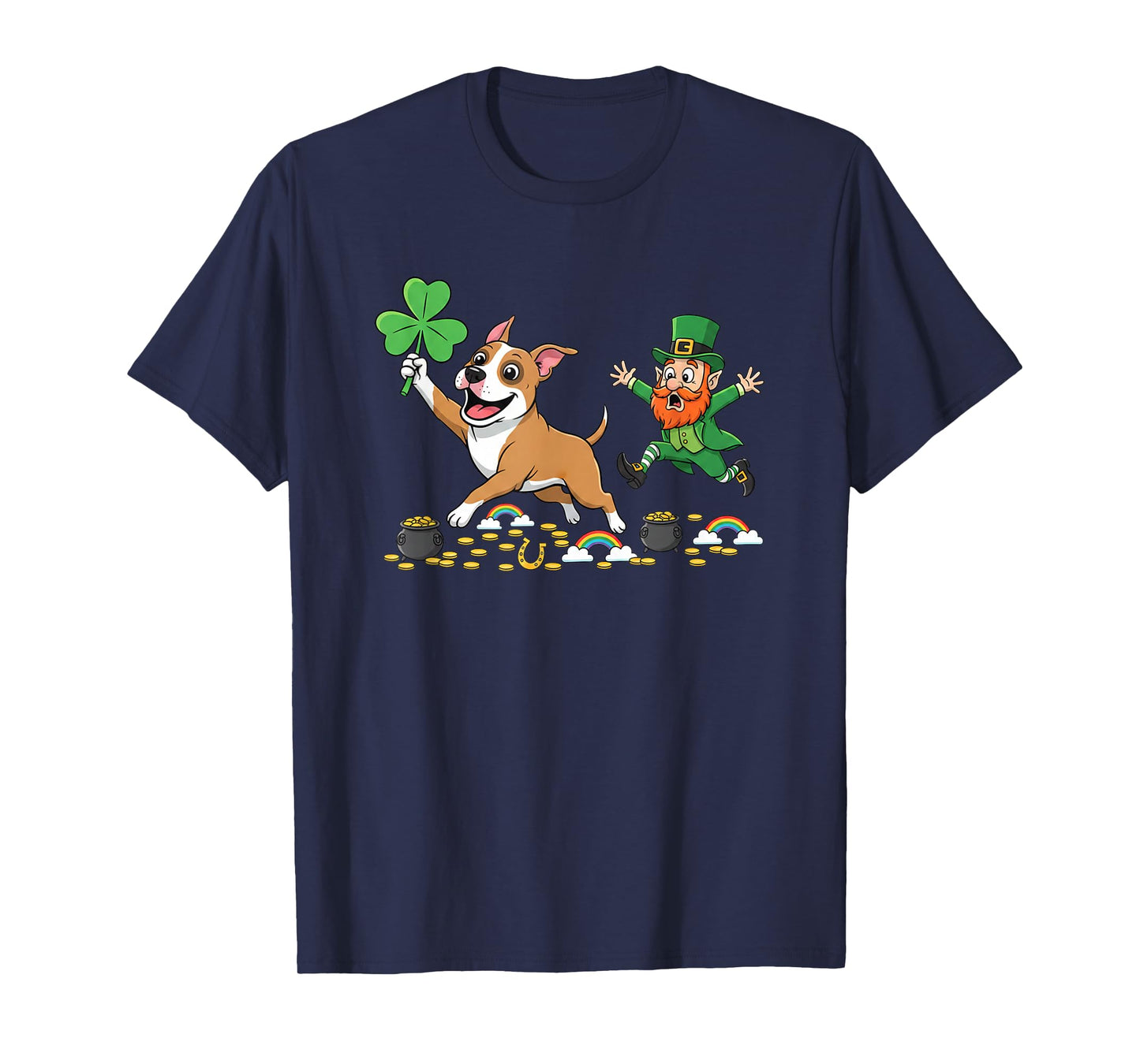 Funny American Staffordshire Terrier Clover St Patricks Day T-Shirt