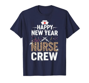 Happy New Year Nurse Leopard Print Stethoscope NYE 2026 T-Shirt