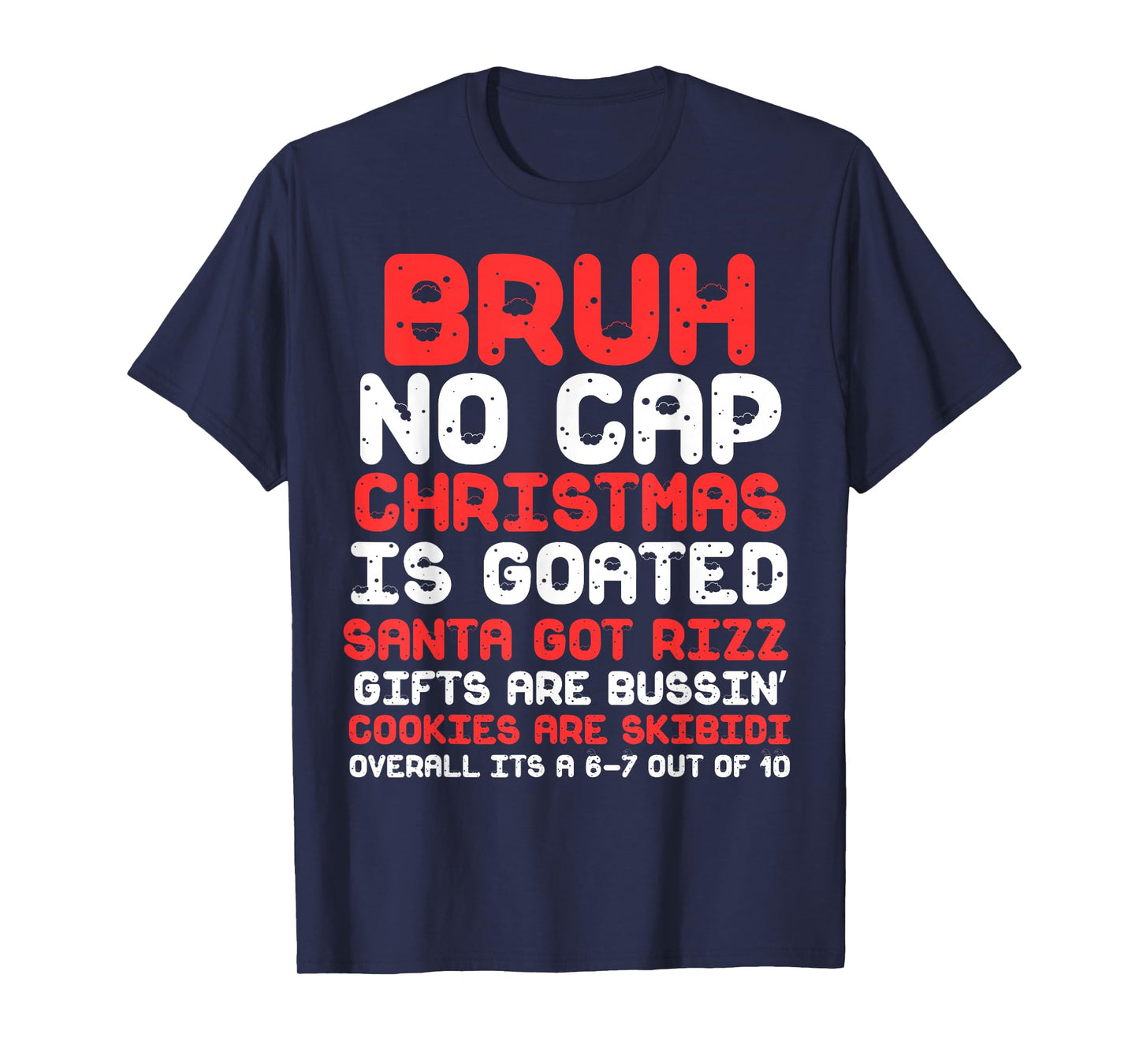Funny Middle School Generation Alpha Gen A Slang Christmas T-Shirt