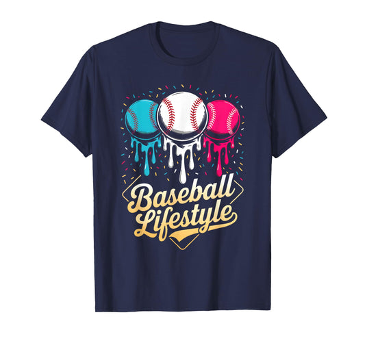 Baseball Lifestyle 101 Apparel Youth Baseball Drip Icecream T-Shirt
