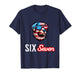 Six Seven Funny Patriotic Dog with USA Flag Glasses 6 7 Meme T-Shirt