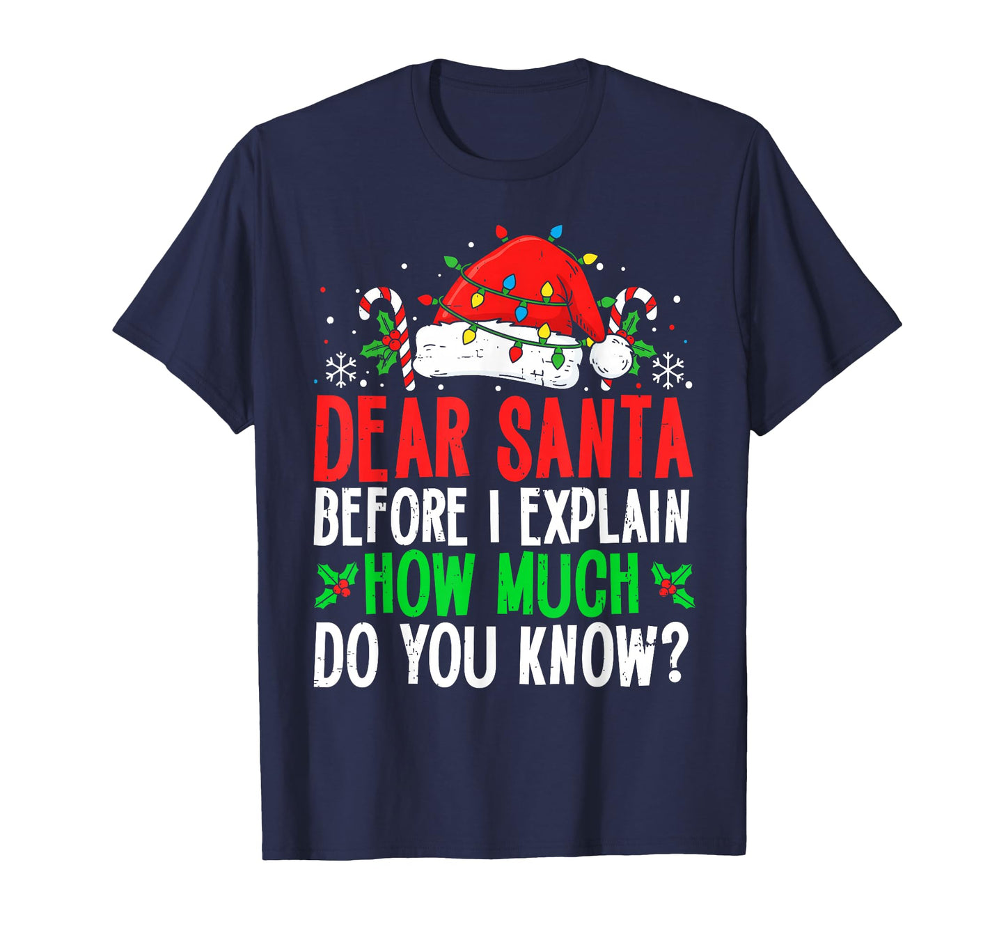 Funny Christmas Kids Adults Dear Santa I Can Explain T-Shirt