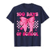 Coquette Bow 100th Day of School 100 Days Girls Women Kids T-Shirt