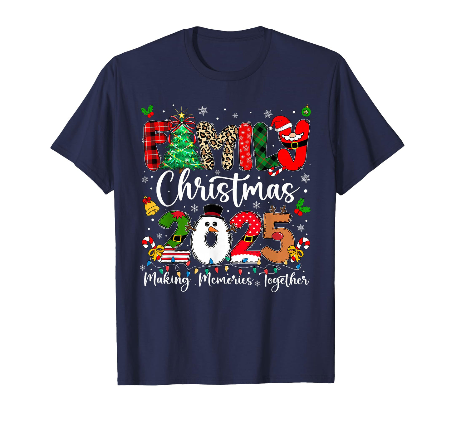 Family Christmas 2025 Matching Outfit Xmas Squad Santa T-Shirt