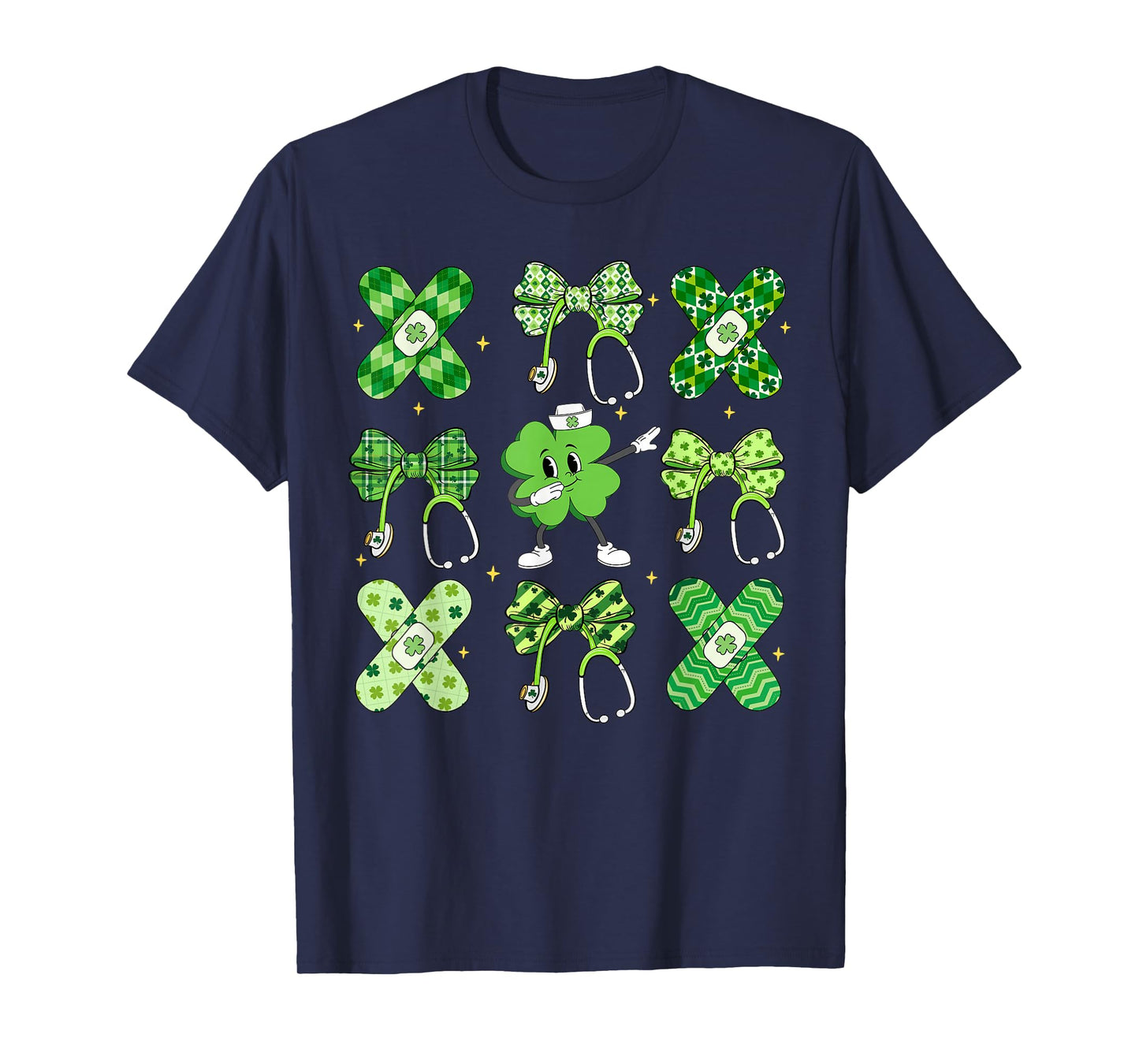 Nurse Coquette Lucky Shamrock Charm Patrick's Day Nursing T-Shirt