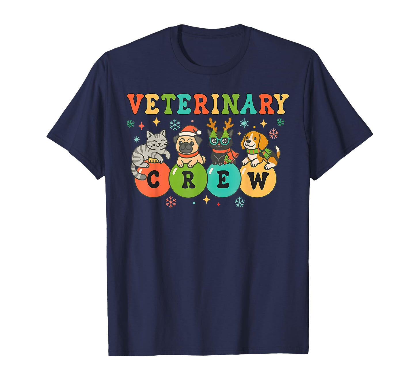 Veterinarian Christmas Veterinary Medicine Vet Technician T-Shirt