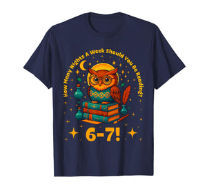 Funny Reading 6 7 Six Seven Meme English Teacher Book Lover T-Shirt