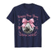 Happy New Year 2026 Coquette Pink Bow Disco Ball Women Girls T-Shirt