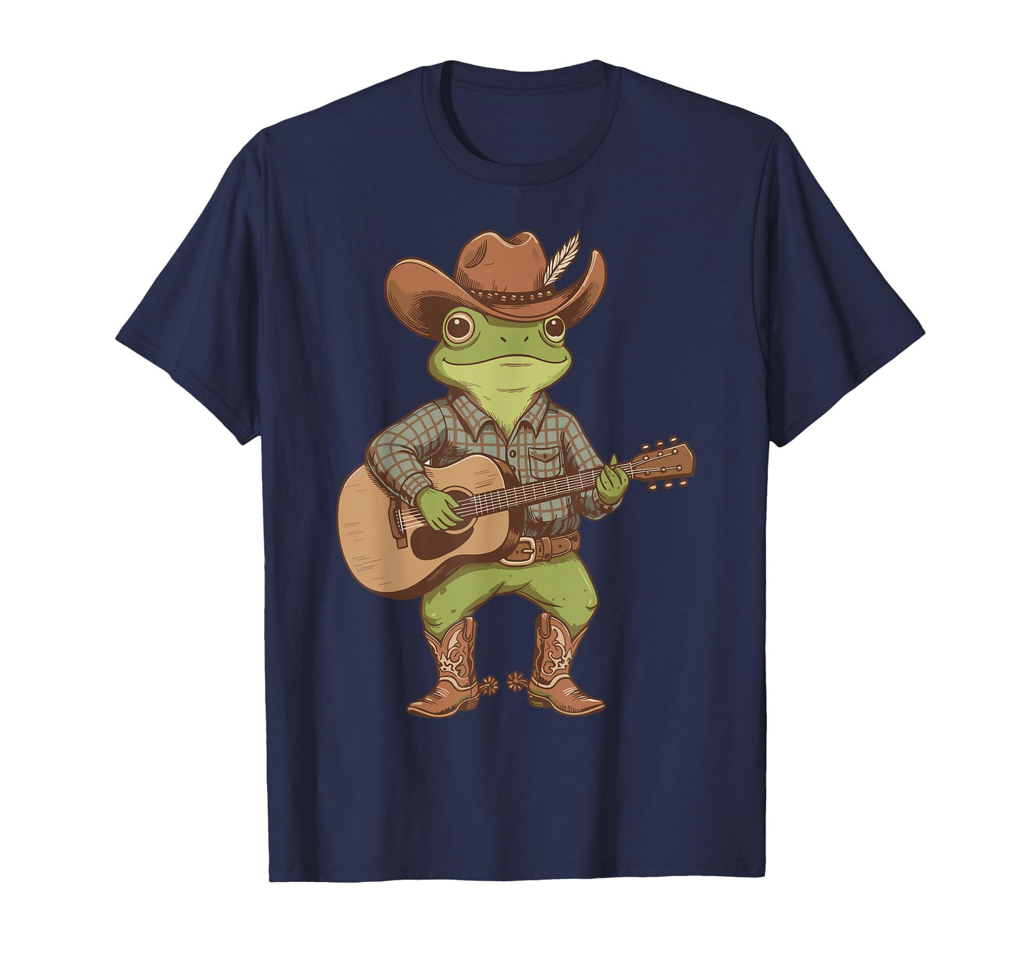 Boys Cowboy Frog Shirt Cowgirl Guitar Country Music Lovers T-Shirt