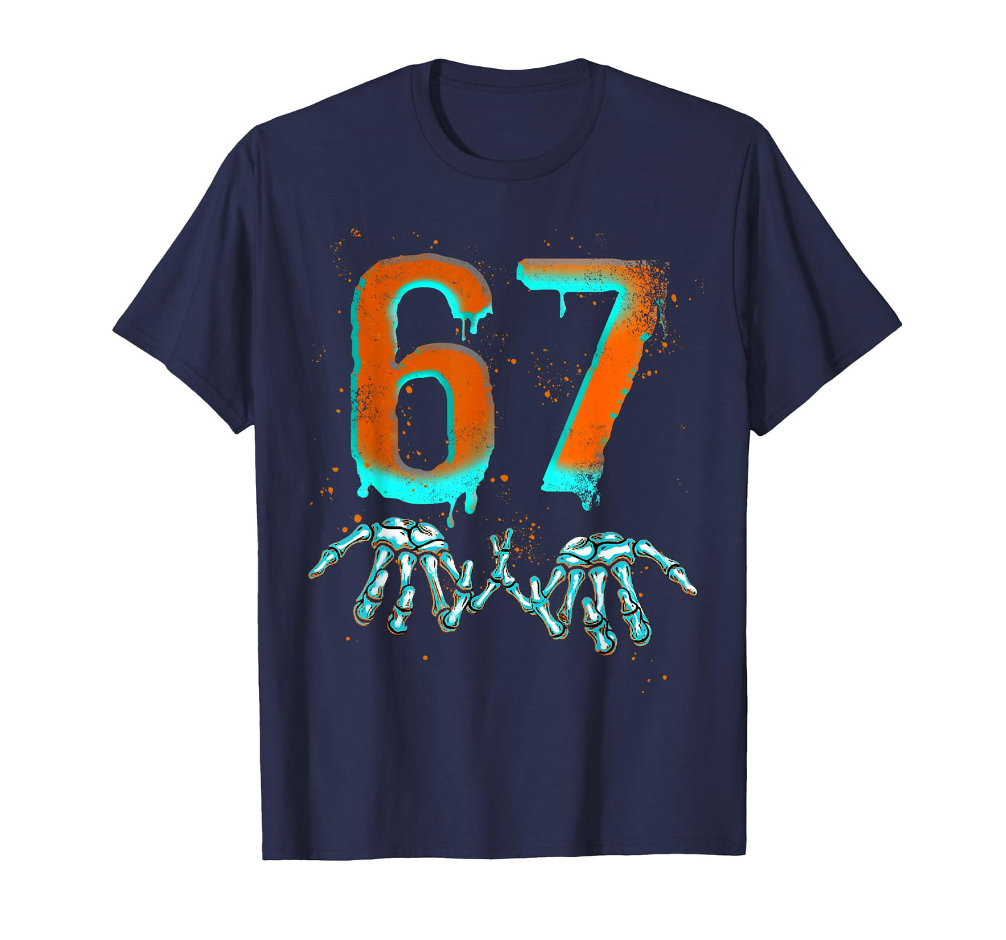 Fun 67 Meme Halloween Skeleton T-Shirt