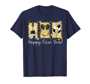 Preppy Happy New Year Disco Ball Champagne Coquette Bow T-Shirt