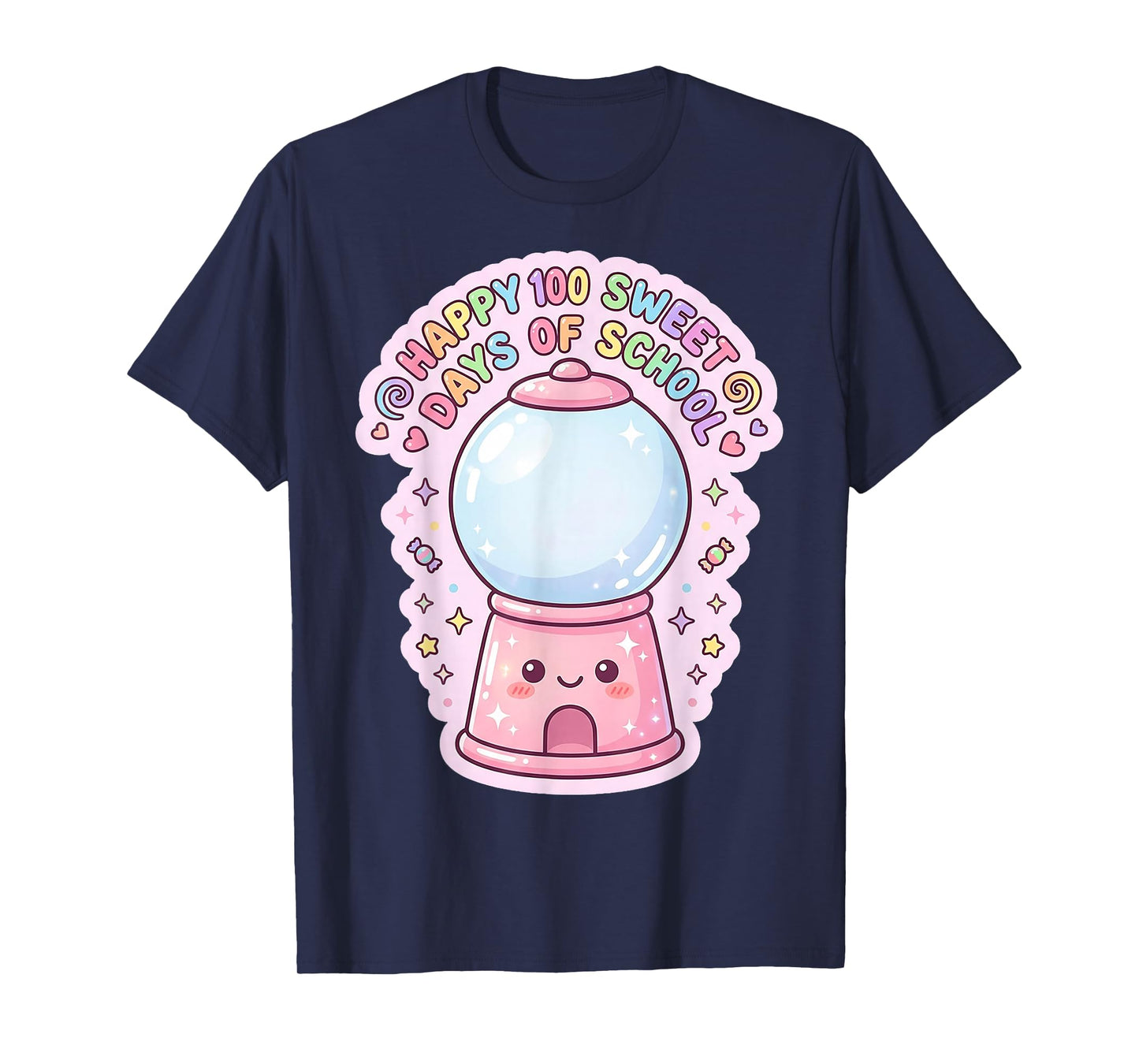 Happy 100 Sweet Days of School Gumball Machine Kids T-Shirt