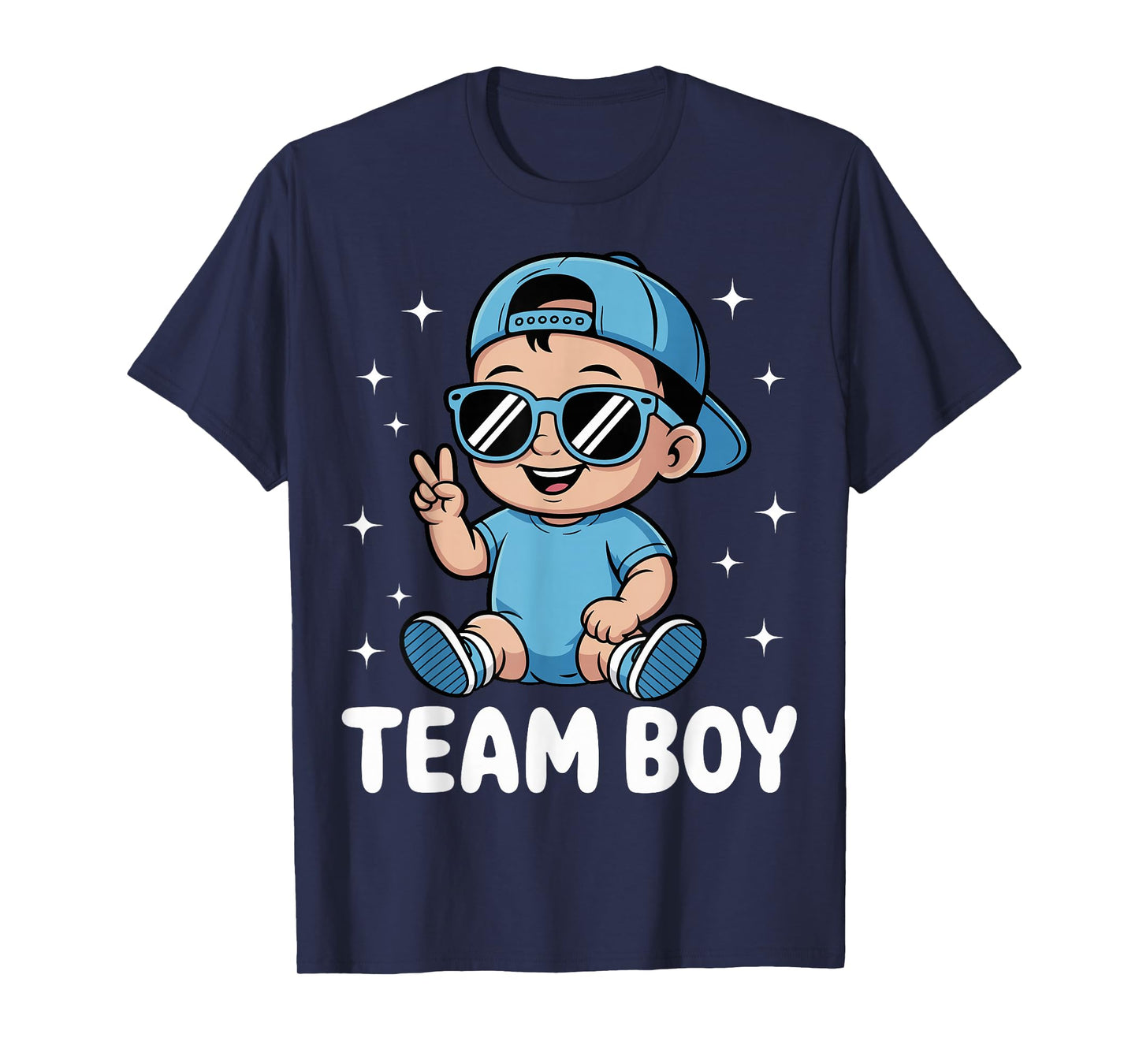 Team Boy Baby Announcement Gender Reveal Family Party T-Shirt
