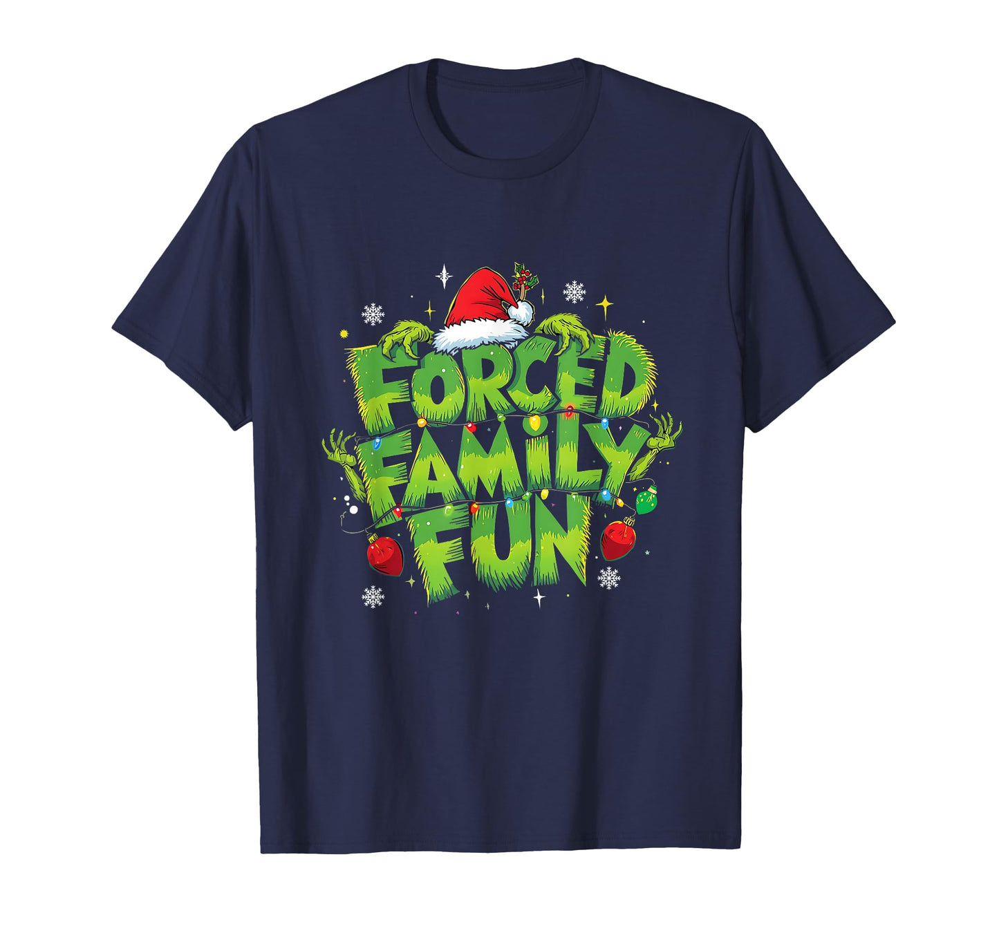 Forced Family Fun Funny Christmas Holiday Design T-Shirt