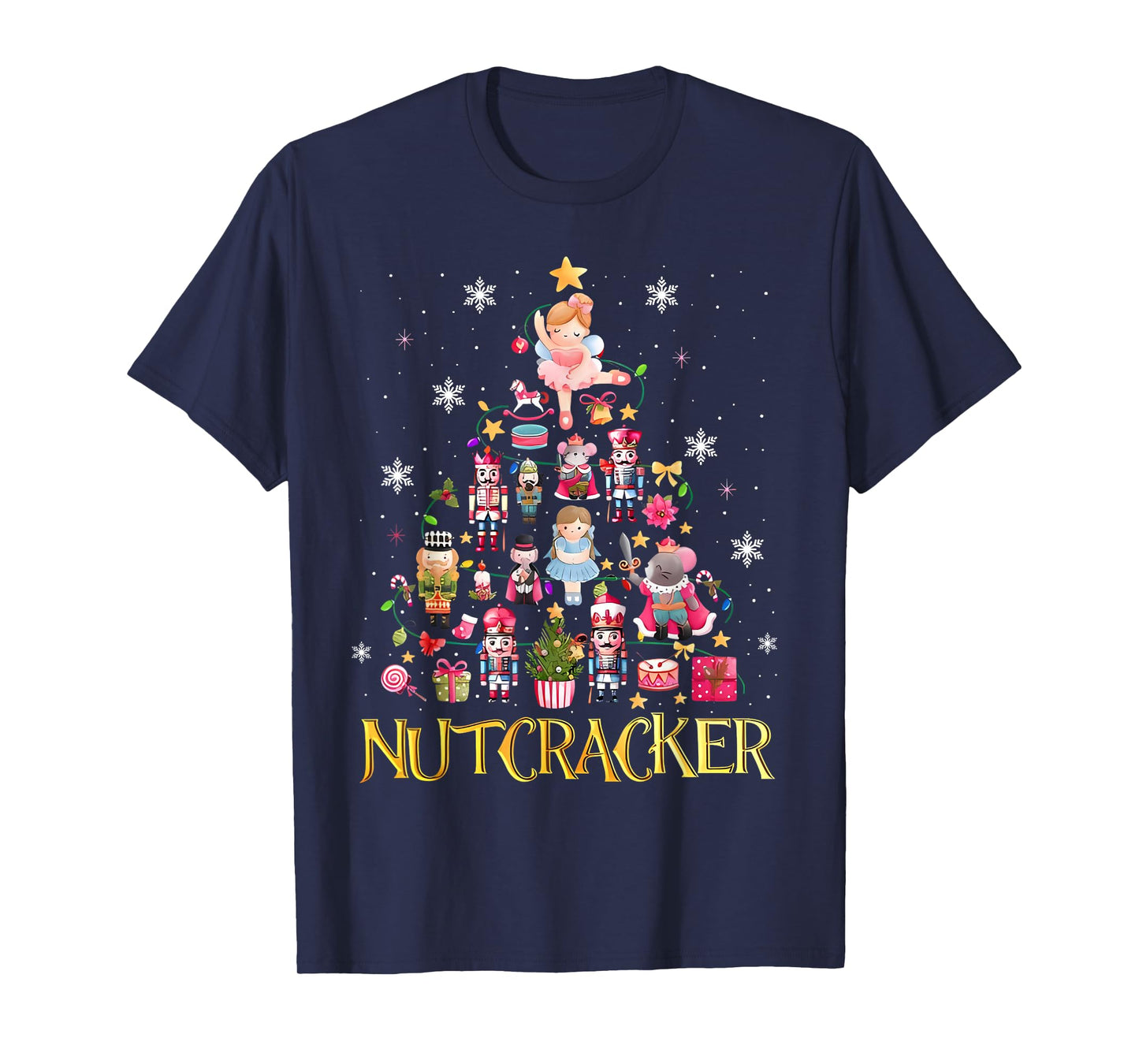 Nutcracker Christmas Tree Ballet Dance Women Kids Girl T-Shirt