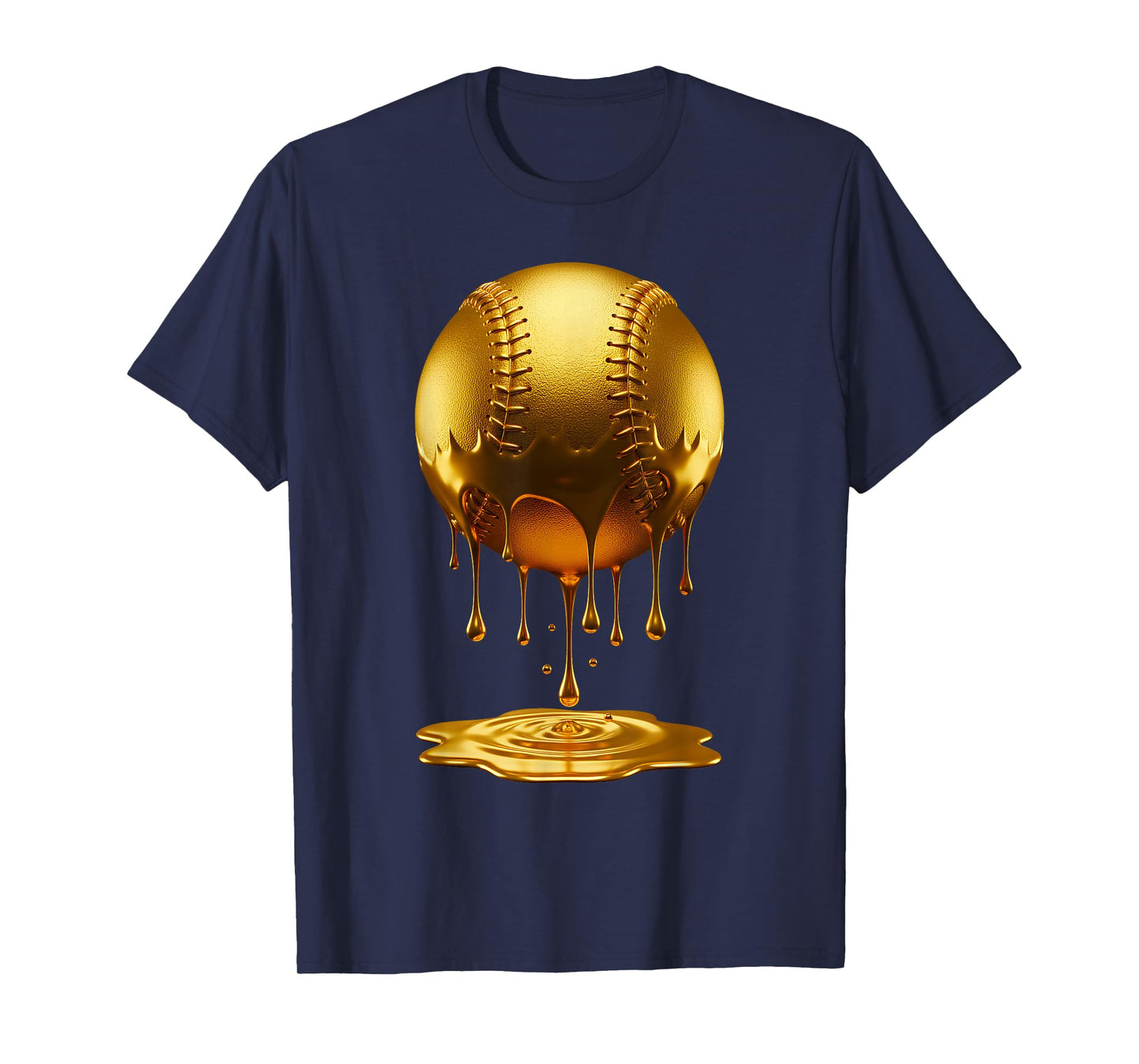 Baseball Dripping Drip Gold Sport Player Coach Baller T-Shirt