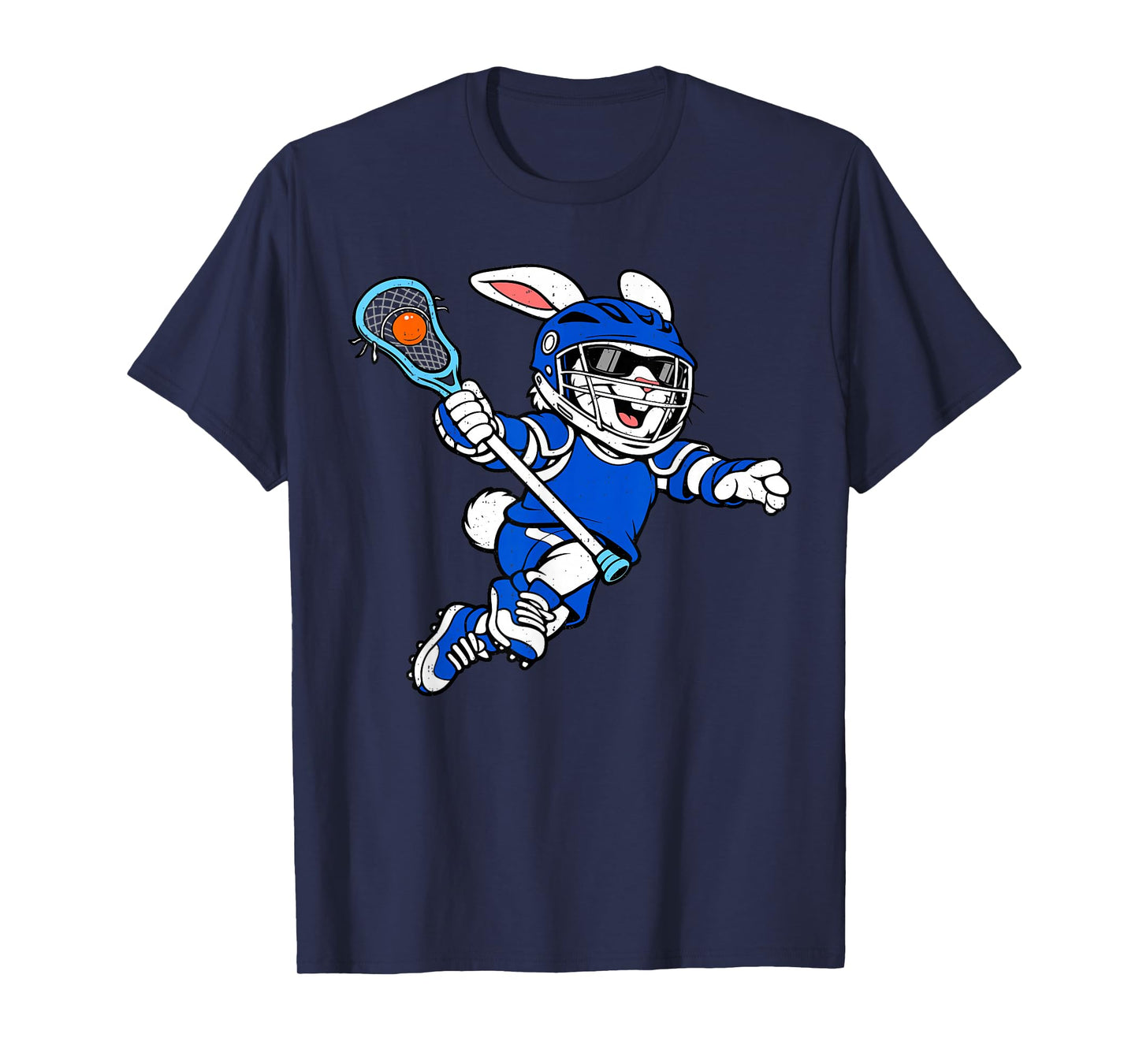 Bunny Playing Lacrosse Rabbit Easter Sport Men Boys Kids T-Shirt