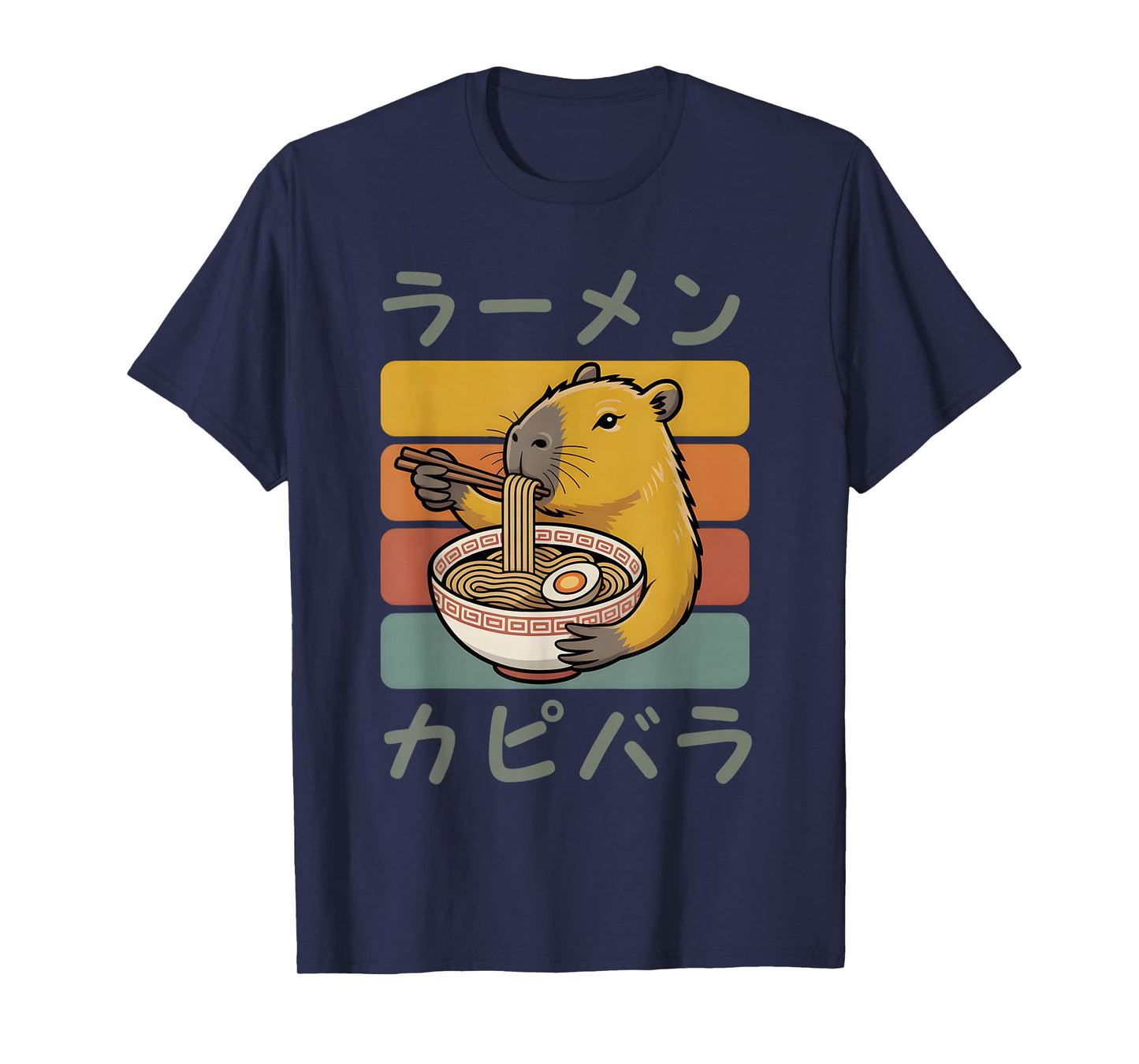 Capybara Anime Graphic Ramen Kawaii Japanese Vintage Capy T-Shirt