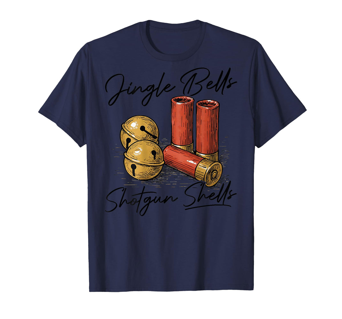 Jingle Bells Shotgun Shells (on Back) T-Shirt