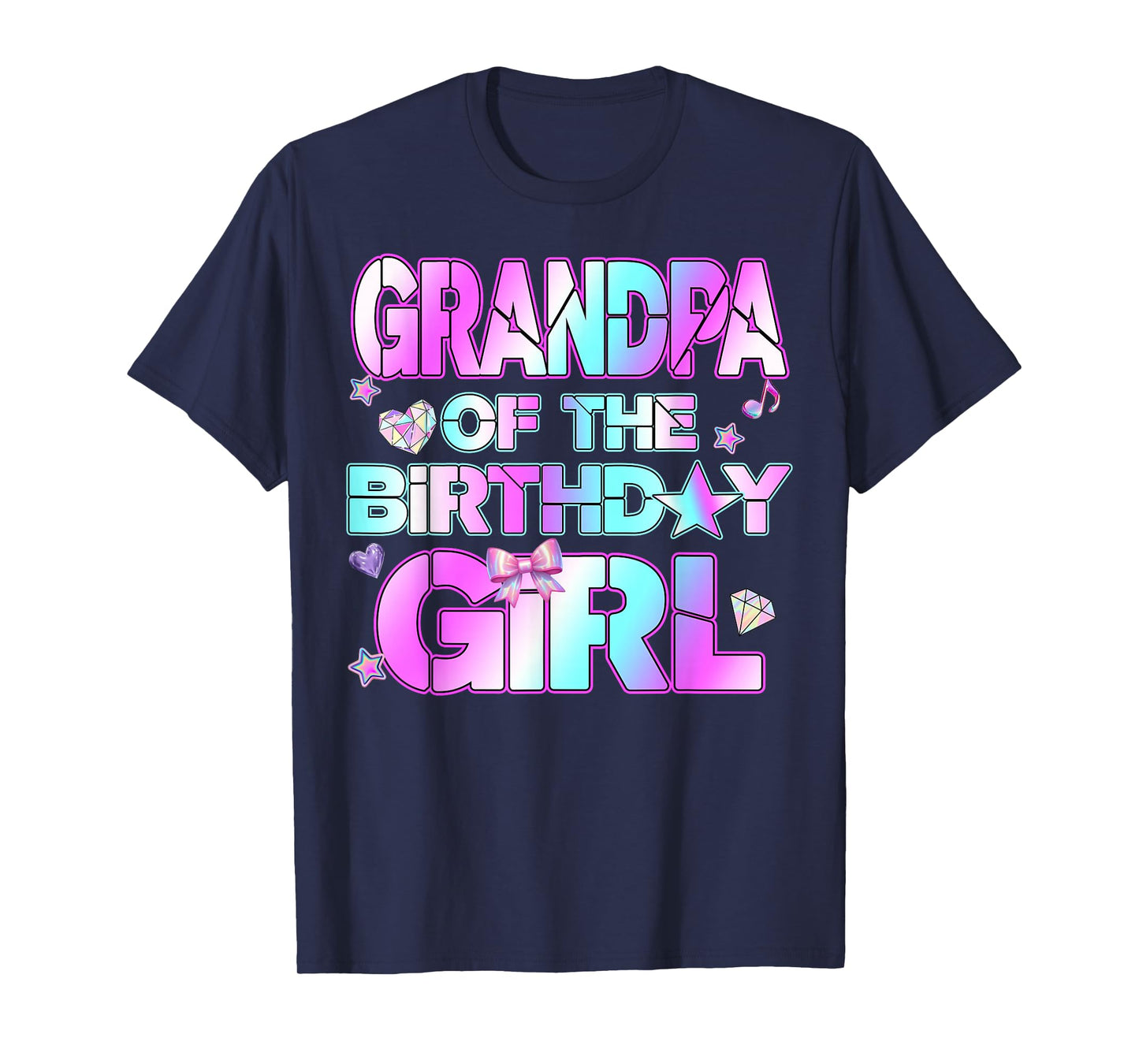 Grandpa The Birthday Girl Kpop Family Birthday Party Girls T-Shirt